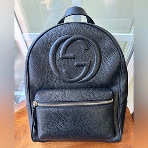 Gucci Soho Leather Backpack with chain straps